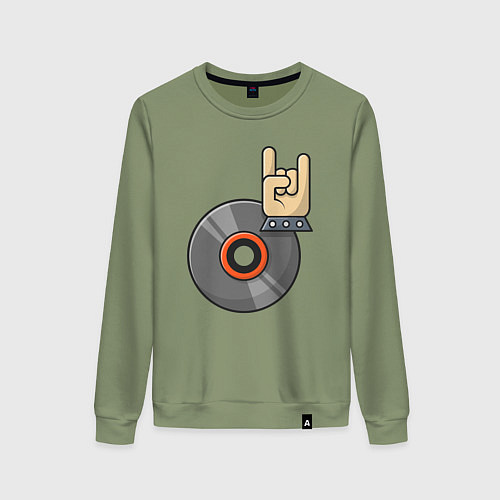 Женский свитшот Rock vinyl / Авокадо – фото 1