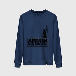 Свитшот хлопковый женский Armin van buuren, цвет: тёмно-синий