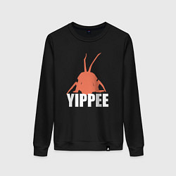 Свитшот хлопковый женский Lethal Company: Yippee, цвет: черный