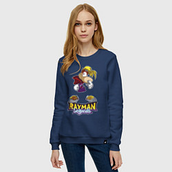 Свитшот хлопковый женский Rayman - legends, цвет: тёмно-синий — фото 2