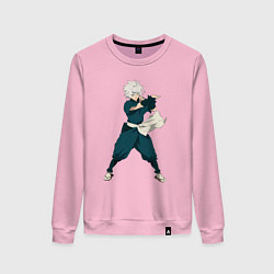 Свитшот хлопковый женский Габимару из аниме Адский рай, цвет: светло-розовый