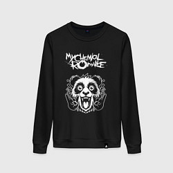 Свитшот хлопковый женский My Chemical Romance rock panda, цвет: черный