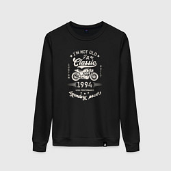 Свитшот хлопковый женский Классика 1994, цвет: черный
