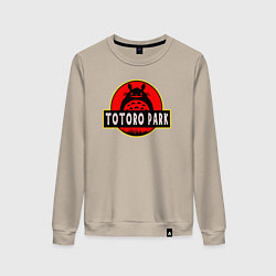 Свитшот хлопковый женский Totoro park, цвет: миндальный
