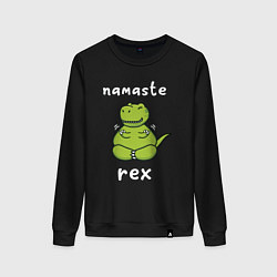 Свитшот хлопковый женский Namaste Rex, цвет: черный