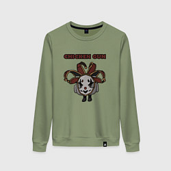 Женский свитшот Chicken gun clown
