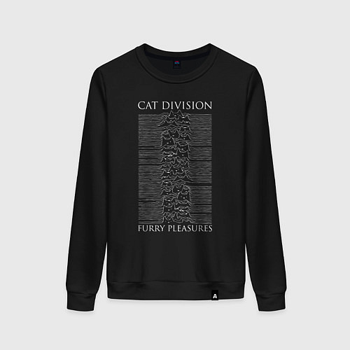 Женский свитшот Cat division furry pleasures / Черный – фото 1