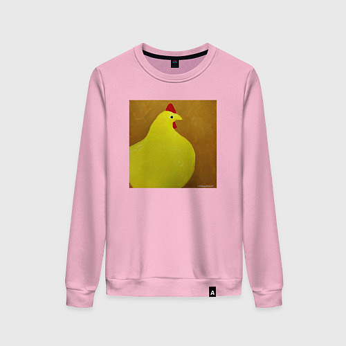 Женский свитшот Пушистая курица / Светло-розовый – фото 1