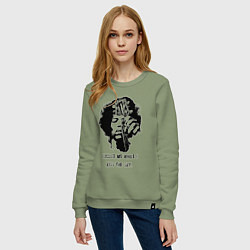 Свитшот хлопковый женский James Marshall Hendrix, цвет: авокадо — фото 2