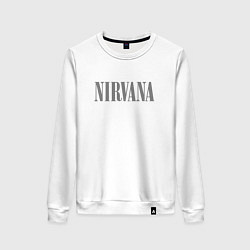 Свитшот хлопковый женский Nirvana black album, цвет: белый