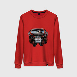 Свитшот хлопковый женский Райан гослинг за рулём мем, цвет: красный