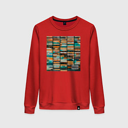 Свитшот хлопковый женский 2004, цвет: красный