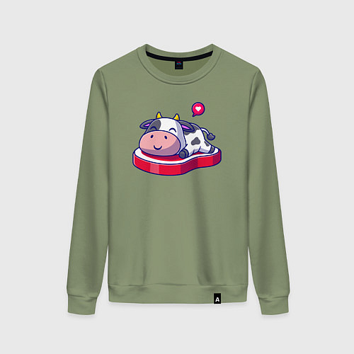 Женский свитшот Добрая корова / Авокадо – фото 1