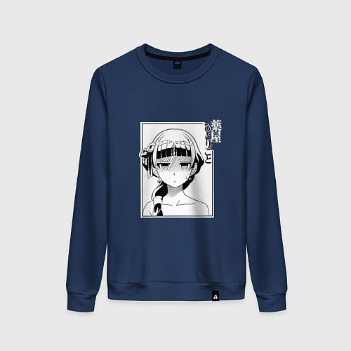 Женский свитшот Мао Мао Монолог фармацевта / Тёмно-синий – фото 1