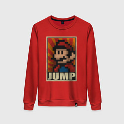 Свитшот хлопковый женский Jump Mario, цвет: красный