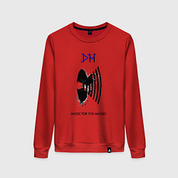 Свитшот хлопковый женский Depeche Mode - for the masses, цвет: красный