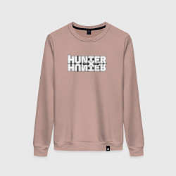 Свитшот хлопковый женский Hunter x hunter Охотник, цвет: пыльно-розовый