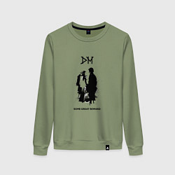 Свитшот хлопковый женский Depeche Mode - some great reward box, цвет: авокадо