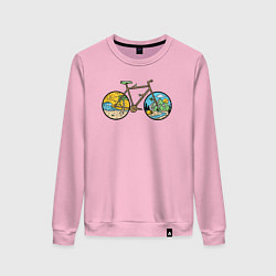 Свитшот хлопковый женский Nature bike, цвет: светло-розовый