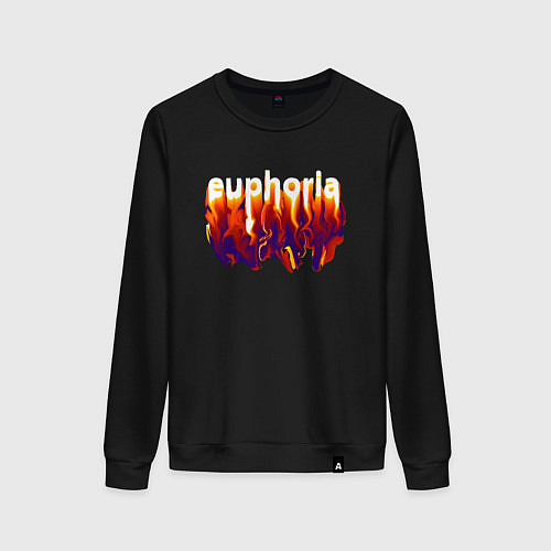 Женский свитшот Эйфория стиль / Черный – фото 1