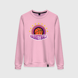 Свитшот хлопковый женский Basket stars, цвет: светло-розовый