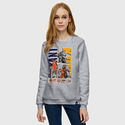 Свитшот хлопковый женский Коби Брайант Лейкерс, цвет: меланж — фото 2