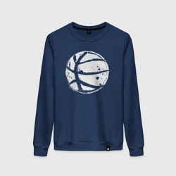 Свитшот хлопковый женский Basket balls, цвет: тёмно-синий
