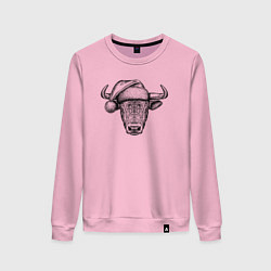 Женский свитшот Новогодний бычок