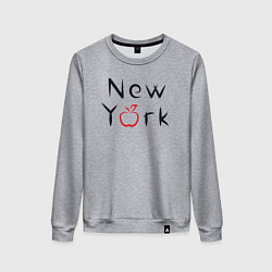 Женский свитшот New York apple