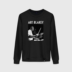 Свитшот хлопковый женский Jazz legend Art Blakey, цвет: черный