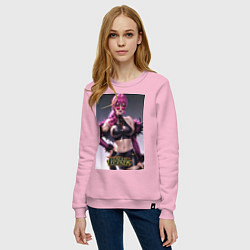 Свитшот хлопковый женский Akali Kda League Of Legends, цвет: светло-розовый — фото 2