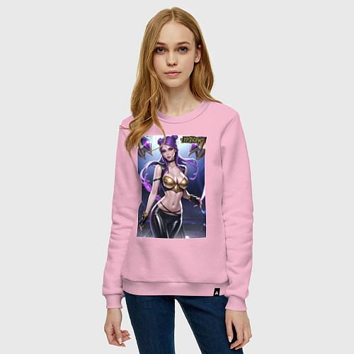 Женский свитшот Akali Kda League Of Legends / Светло-розовый – фото 3