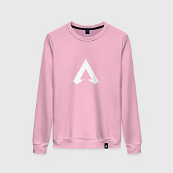 Свитшот хлопковый женский Logo apex, цвет: светло-розовый