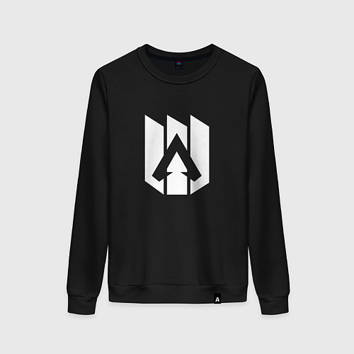 Женский свитшот Стилизованный логотип Апекс Легенд / Черный – фото 1