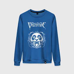 Свитшот хлопковый женский Bullet For My Valentine rock panda, цвет: синий