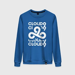 Свитшот хлопковый женский Cloud9 - in logo, цвет: синий