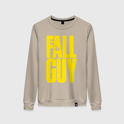 Свитшот хлопковый женский The fall guy logo, цвет: миндальный