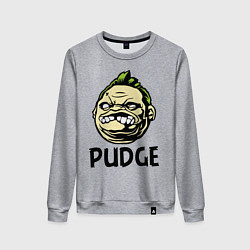 Свитшот хлопковый женский Pudge Face, цвет: меланж