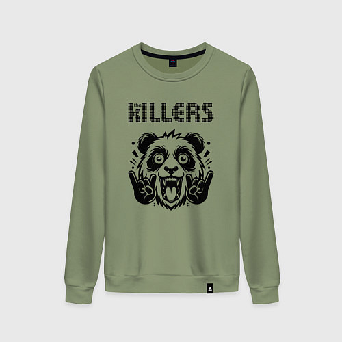 Женский свитшот The Killers - rock panda / Авокадо – фото 1