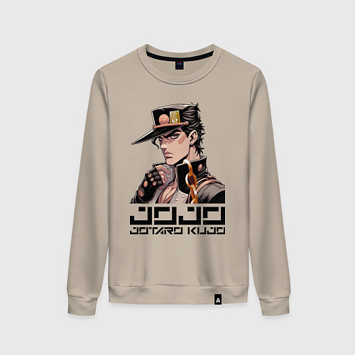 Женский свитшот Jotaro Kujo - Jojo ai art / Миндальный – фото 1