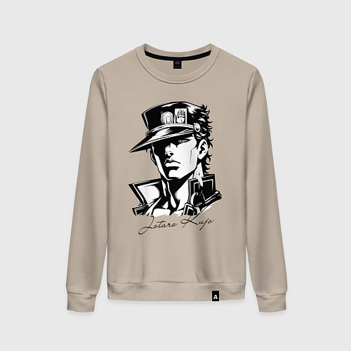 Женский свитшот Jotaro Kujo - anime ai art / Миндальный – фото 1