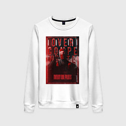 Свитшот хлопковый женский В маске - Twenty one pilots, цвет: белый