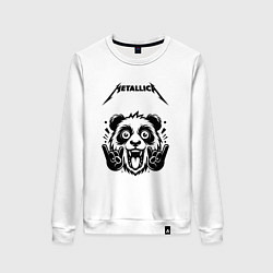 Свитшот хлопковый женский Metallica - rock panda, цвет: белый