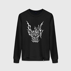 Свитшот хлопковый женский Broken Soul, цвет: черный