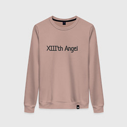 Свитшот хлопковый женский XIIIth angel, цвет: пыльно-розовый