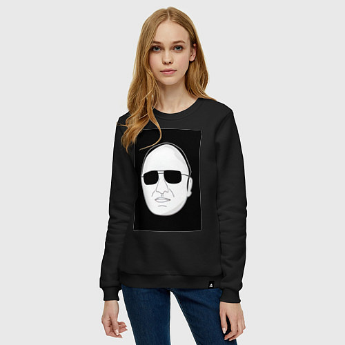 Женский свитшот Чиназес в очках мем / Черный – фото 3