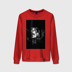 Свитшот хлопковый женский Горничная Рем, цвет: красный