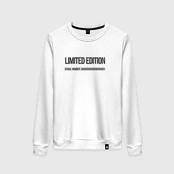 Свитшот хлопковый женский Limited edition, цвет: белый