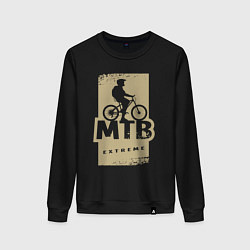 Свитшот хлопковый женский MTB extreme, цвет: черный