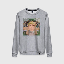 Свитшот хлопковый женский Эйкити Онидзука преподаватель, цвет: меланж